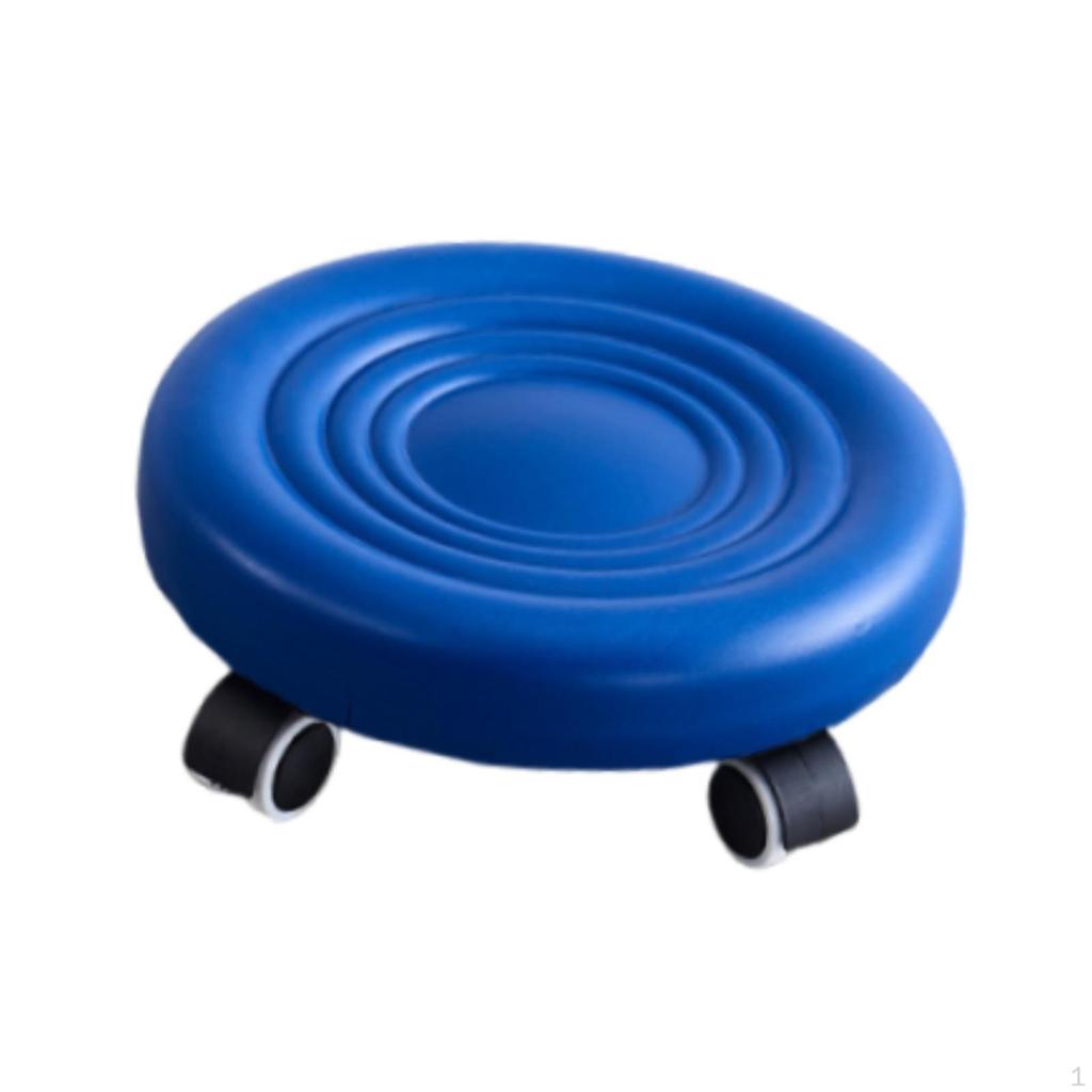 Low Height Rolling Stool Foot Rest with Wheels Movable Thickened Cushion Step Stools Roller