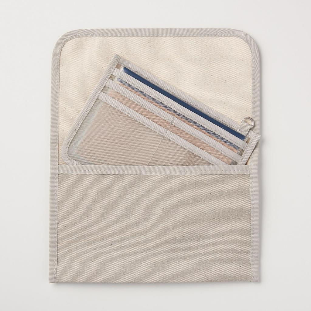 MUJI Cotton Maternal and Child Health Handbook A6 NGB85A1S Case, Small, Navy, Size,