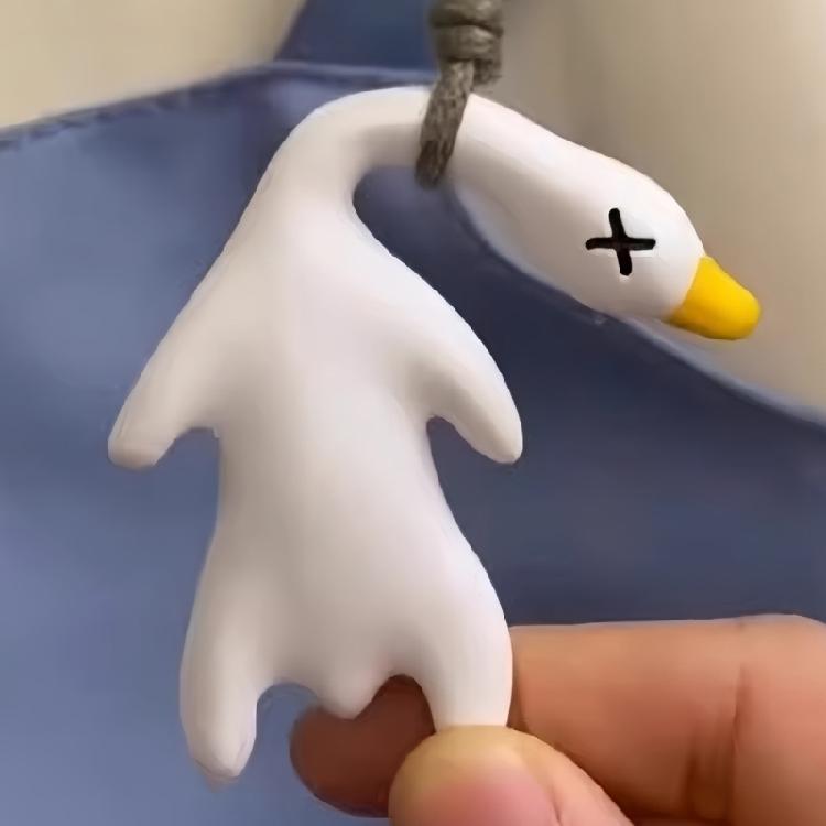 2PCS Roast Duck Pendant Duck Bag Adornment Keychain Accessories Plastic Texture Perfect for Adding a Touch to Any Space
