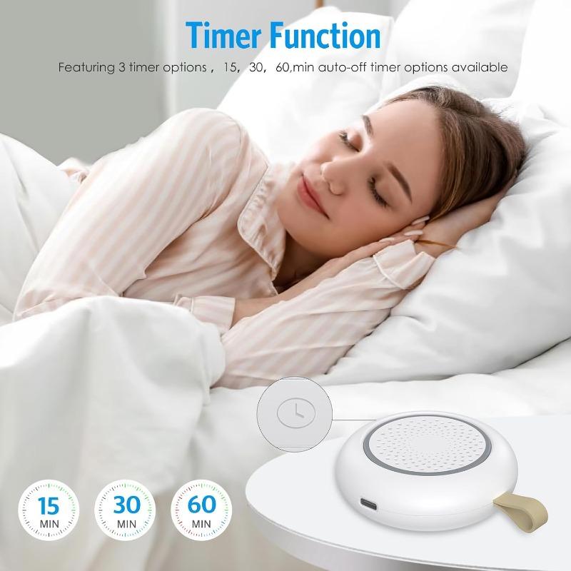 White Noise Machine, Portable Sound Machine for Baby Adult with Volume Control and Timing, 24 Soothing Sound, Noise Canceling for Sleeping,