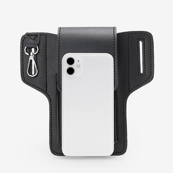 1PC Vintage PU Marsupio in pelle Custodia per cellulare Custodia per cellulare Borsa da cintura per uomo Portafoglio