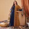 2024 Foreign Trade New Malaysian Turki Robe Fashion Loose Printed Dress