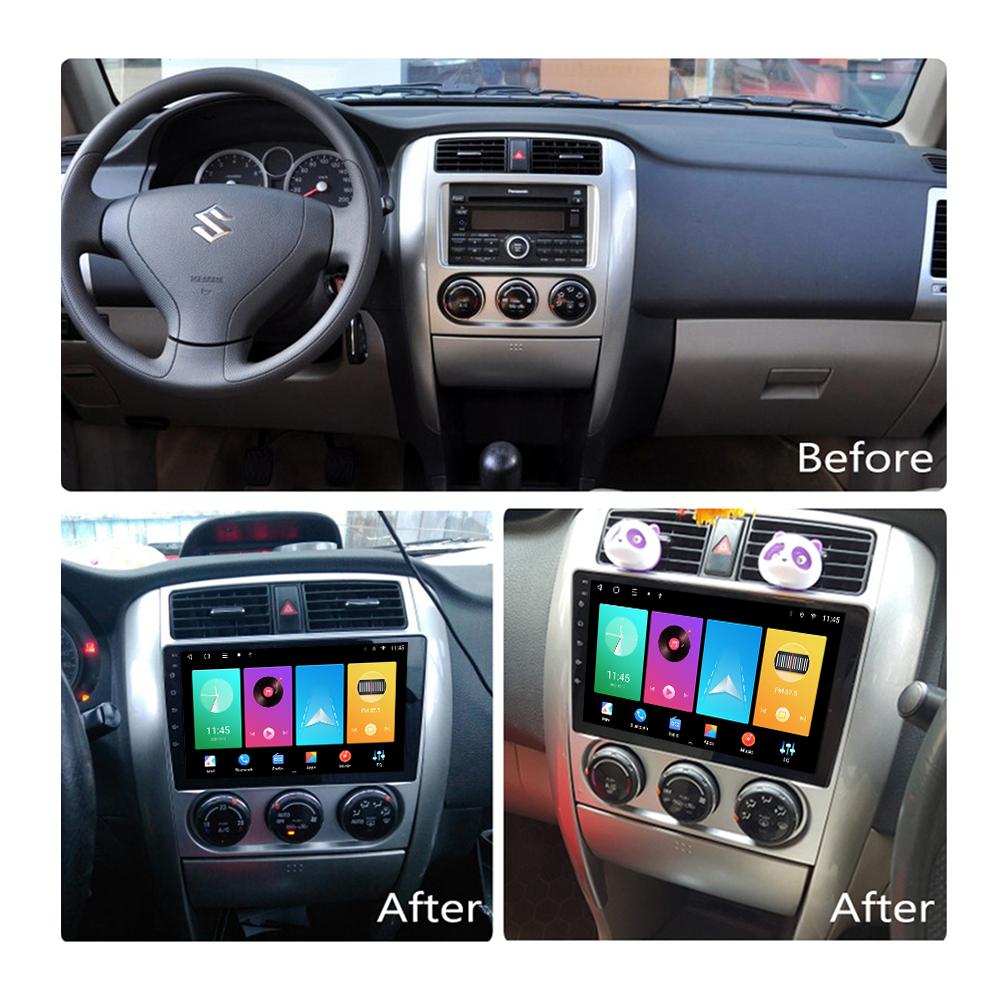 Android Carplay Radio samochodowe dla Suzuki Liana 2004-2007 Odtwarzacz multimedialny Jednostka główna Stereo Nawigacja GPS BT WIFI 2 + 32 GB