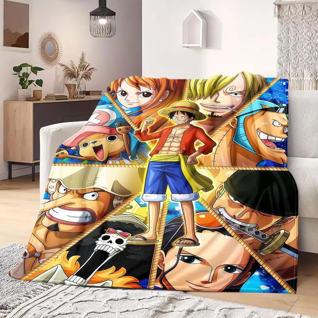ONE PIECE Print Blanket Warm Comfortable Flannel Blanket Suitable for Bedrooms,Sofas, Beds,Chairs,Travel -QIAO73