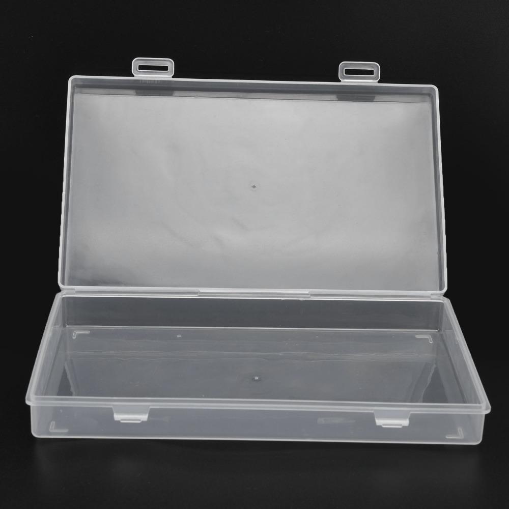 4pcs PP Transparent Plastic Box Transparent Multipurpose Storage Box  Office Supplies