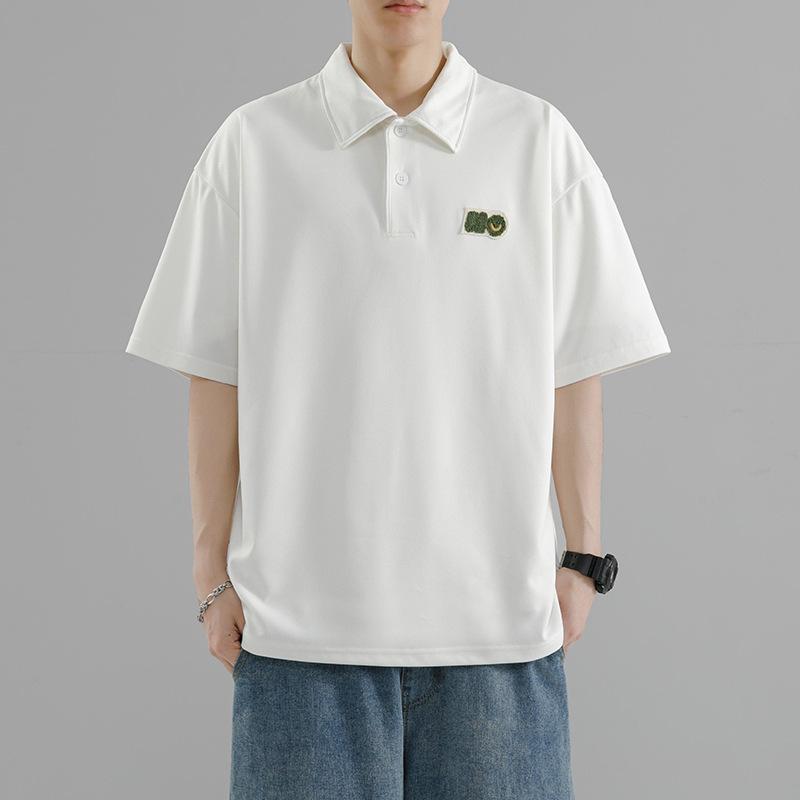 Polo Shirt, Men's Spring Trend, Men's Loose Casual Clothing, Versatile Lapel, Short Sleeved Fashionable Men's Jacket Top
