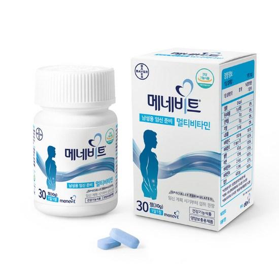 [Menevit Bayer] Men's Pregnancy Preparation Multivitamin (1 Unit 30 Tablets 30g), Korean Health Food