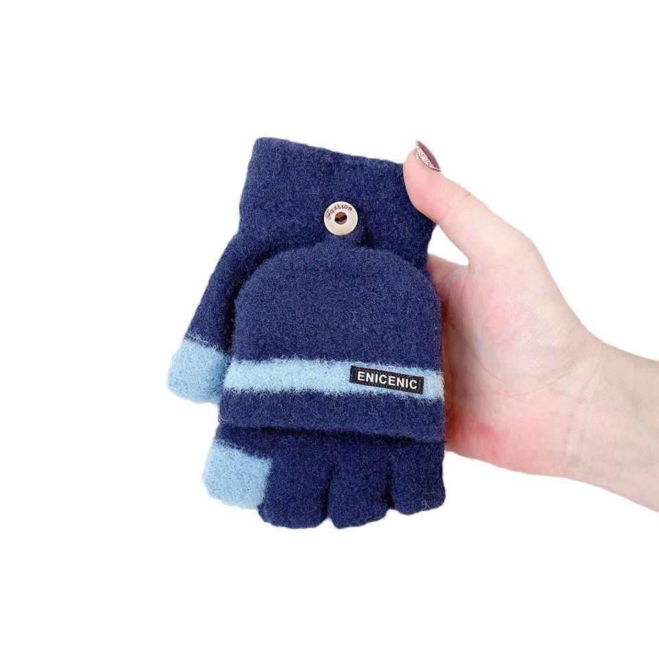 

Флисовые перчатки мужские зимние теплые студенческие утолщенные