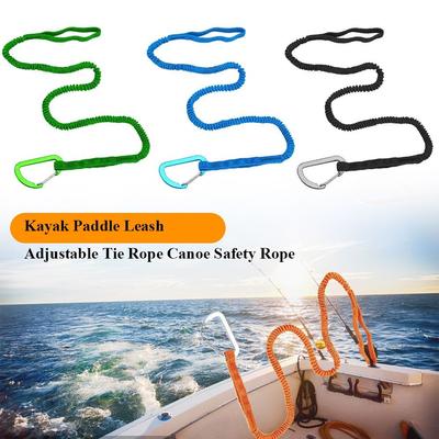 4 Colors Kayak Paddle Leash with Safety Hook Canoe Safety Rope New Fishing Rods  for Kayak Paddles