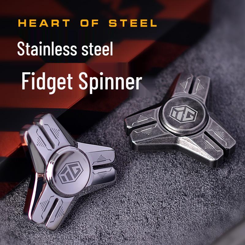 Yi Jue Stainless Steel Gyro: Black Technology Metal Stress Relief Toy.