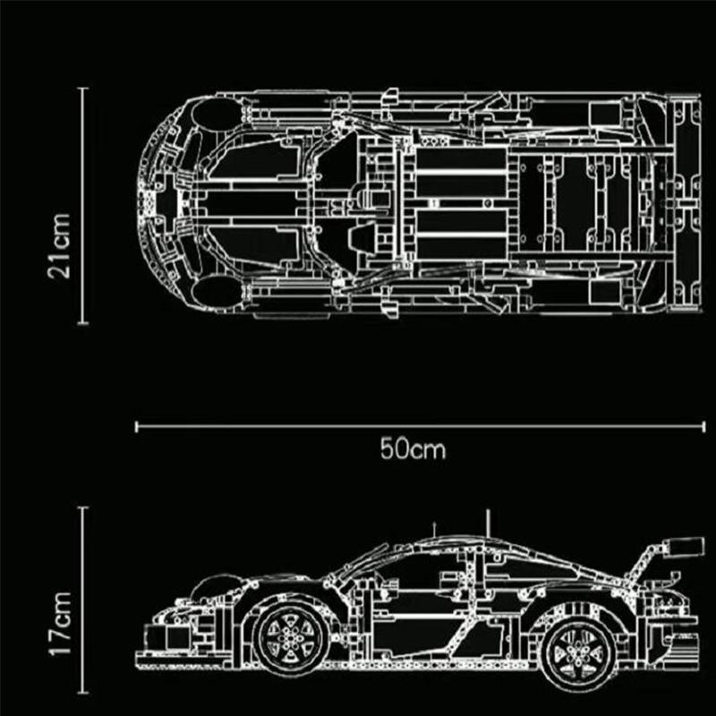 Technical Car Turbo White Cool Sports 911 Bricks RSR Compatible 42096 1580PCS Model Building Kits for Adults Gifts Toy for Boys