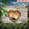 Tin Sign I Still Believe In Amazing Grace Wall Art  Print Heart Cross Vintage Rustic Wooden Look Plaque for Church Home Garden O