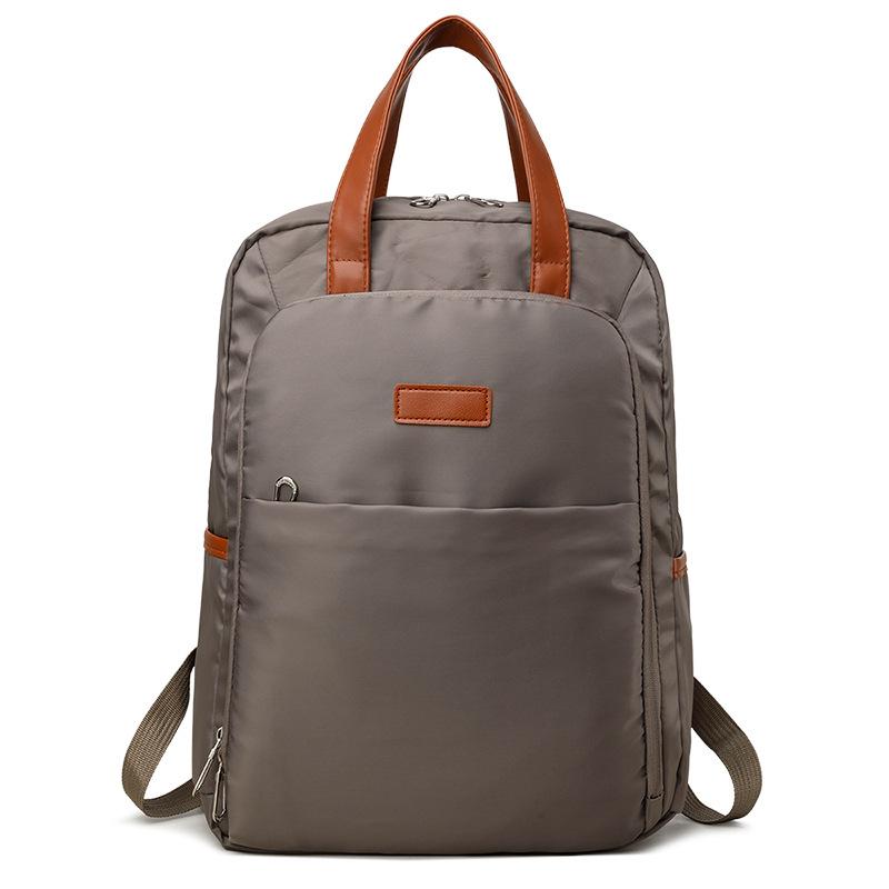 Simple and Fashionable Laptop for Workplace Women's Commuting Backpack Solid Color Handbag