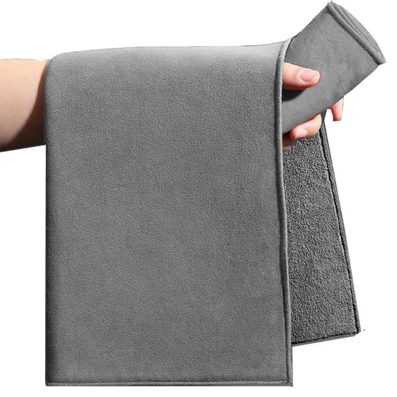 Car Washing Towel Double-Sided Coral Velvet Clean Towels High Water Absorption Car Wash Drying Cloth Absorbent Microfiber Towel