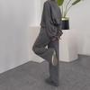 2024 Women's Casual Loose Sportswear Set: Long-Sleeve Round Neck Top & Trousers for Spring & Autumn