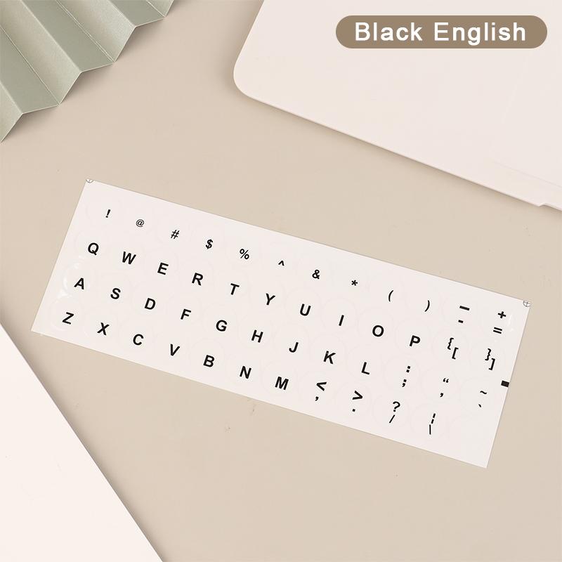 Round Keyboard Sticker Transparent Keyboard Cover English/Korea/Russian/Arabic Sticker For Dust Protection Laptop Accessories