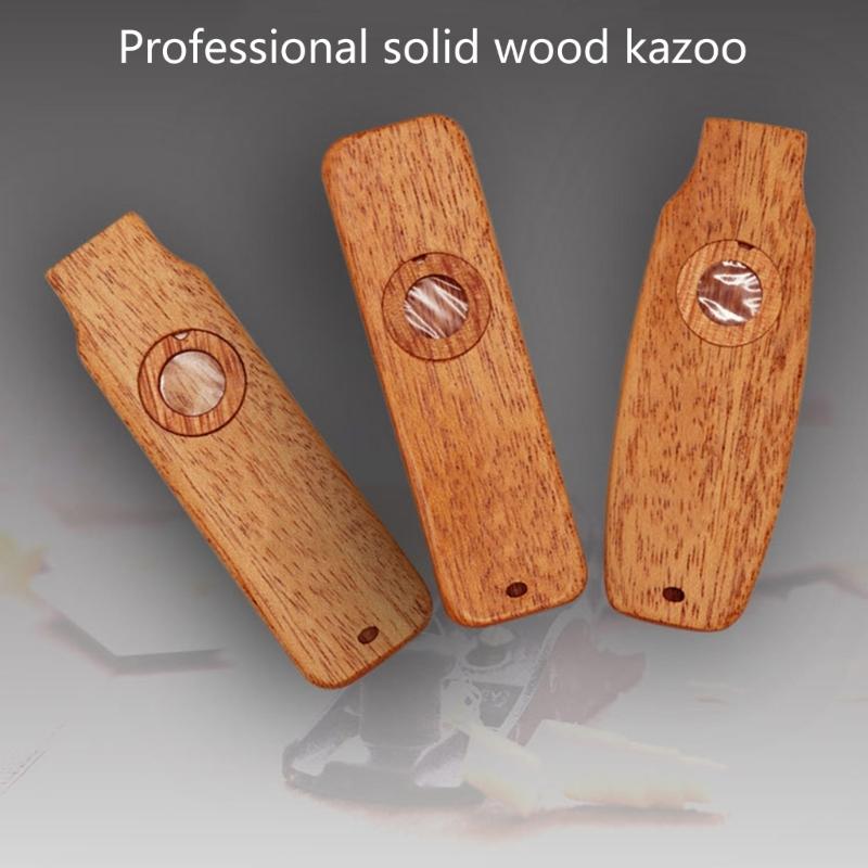 Wood Kazoo With Diaphragm Professional Lightweight Portable Kazoo  Musical Instrument Ukulele Guitar Partner
