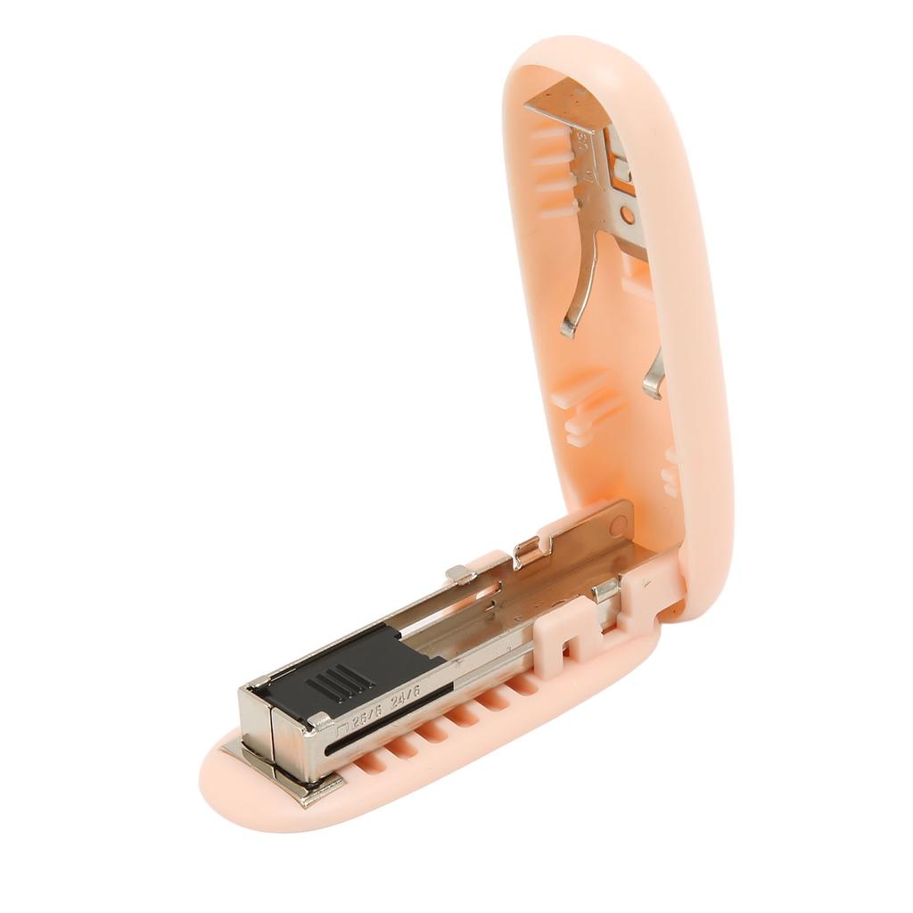 4Pcs Portable Stapler Foldable Storage Effort Saving Lever Structure Compact Rounded Shape Mini