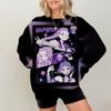 KPop Demon Hunters Print Pullover Sweatshirts Casual Long Sleeve Crew Neck Sweatshirts Fall Winter Women's Clothing