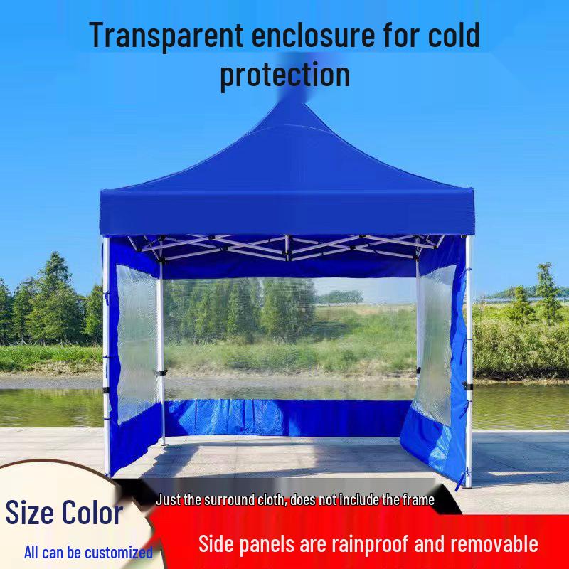 Прозрачный Утолщенный Уличный Навес: Складной, Ветрозащитный и Дождестойкий Тент-Укрытие 2m Standard Enclosure (for 2x2, 1 side)