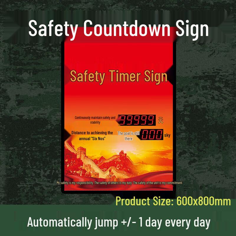 LED Safety Production Days Countdown Display