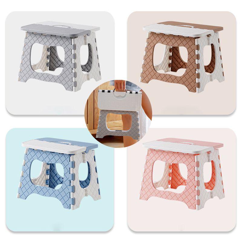 Multi Folding Plastic Purpose Step Stool Sturdy Seat Home Portable Camp Chair