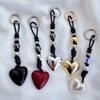 Chinese-style Handmade Phone Charm Love Heart Pendant Simple Beaded Chain Cellphone Lanyard Trendy Women Y2K Accessories