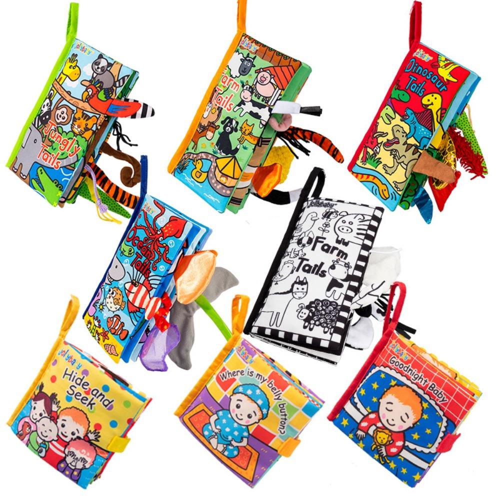 Tail Cloth Book Animal Baby Toy Three-dimensional Early Education Book Cognitive Three-dimensional Cloth Book Early Education Toy