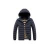 Lightweight Cotton Coat Men's Winter Solid Color Graphene Slim Fit Removable Hat Thickened Hooded Jacket Men