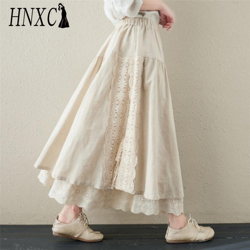 

HNXC Женская Модная Повседневная Летняя Весенняя Юбка M бежевый