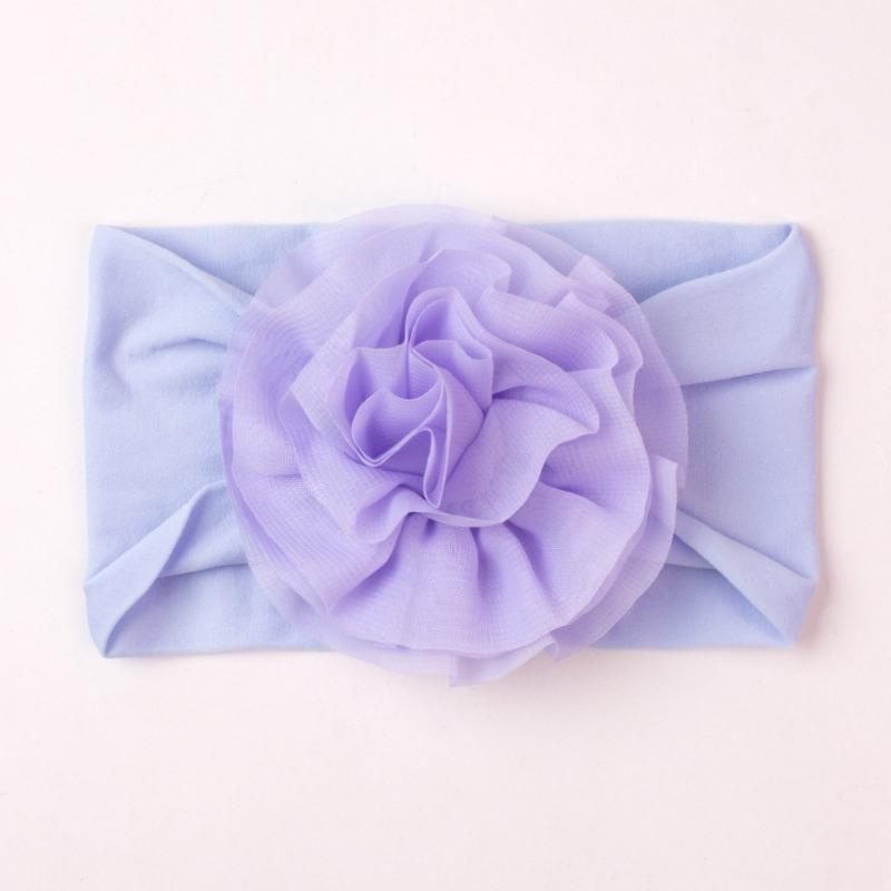 New cute and comfortable flower children's jewelry, soft solid color baby fontanelle headband, baby headband