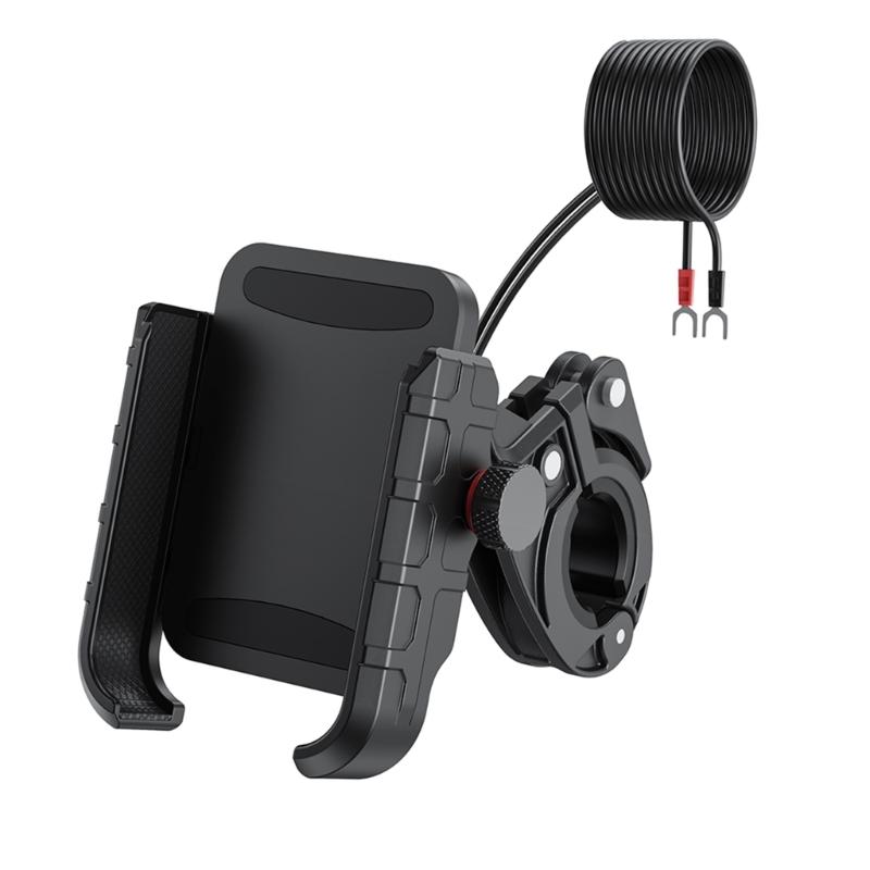 

Motorcycle Phone Mount with USB3.0 Fast Charging Motorcycle Handlebar Cellphone Holder for 5-7.2inch Device 1