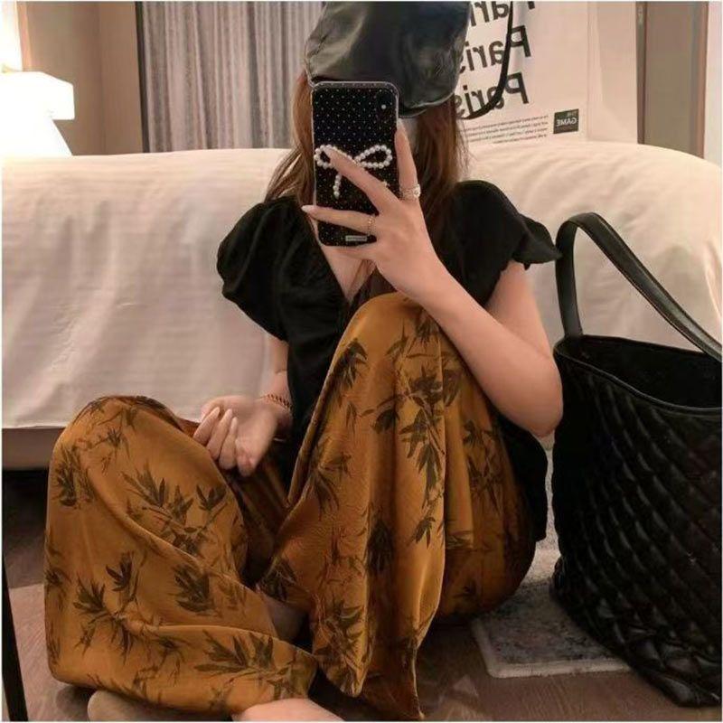 Spring Summer Women's Cotton Rayon Ankle-Length Lounge Pants - Soft Homewear for Outdoor Wear - Plus Size