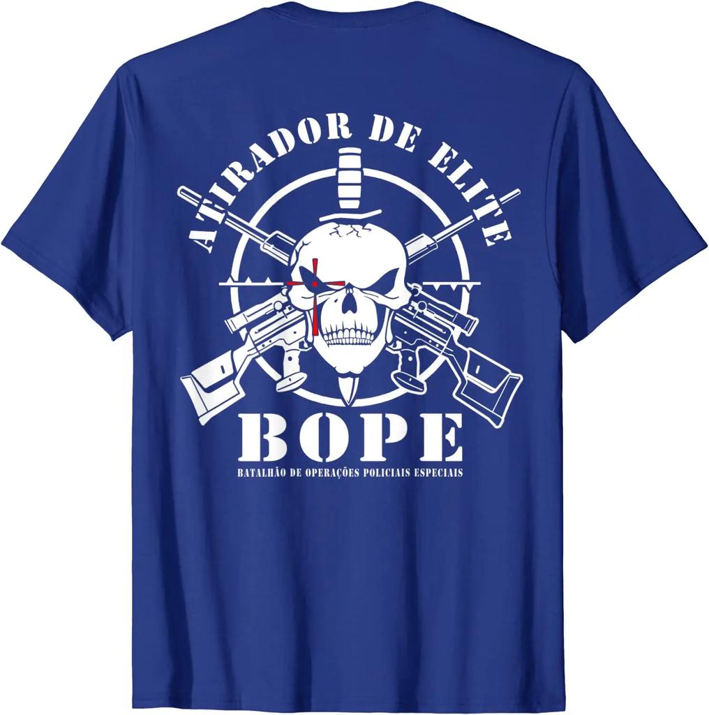 BOPE Brazil Elite Special Forces TShirt 100 Cotton ONeck Summer Short Sleeve Casual Mens Tshirt Size S3XL
