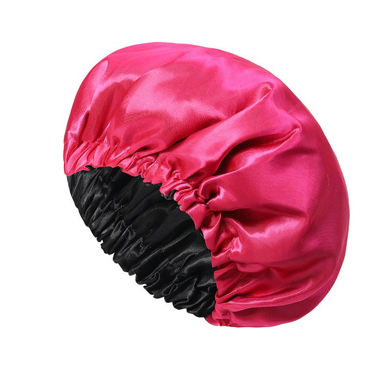 Ladies Fashion Stretch Hair Cap, Button Shower Cap