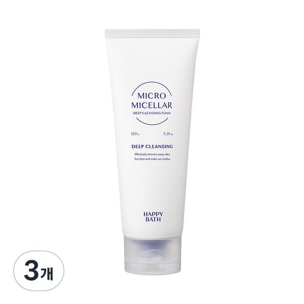 

Happy Bath Micro Micellar Deep Cleansing Foam, 3 packs, 150g Famous Korean cosmetics