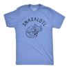 Mens Snaxalotl T Shirt Funny Cute Snacking Axolotl Tee for Guys