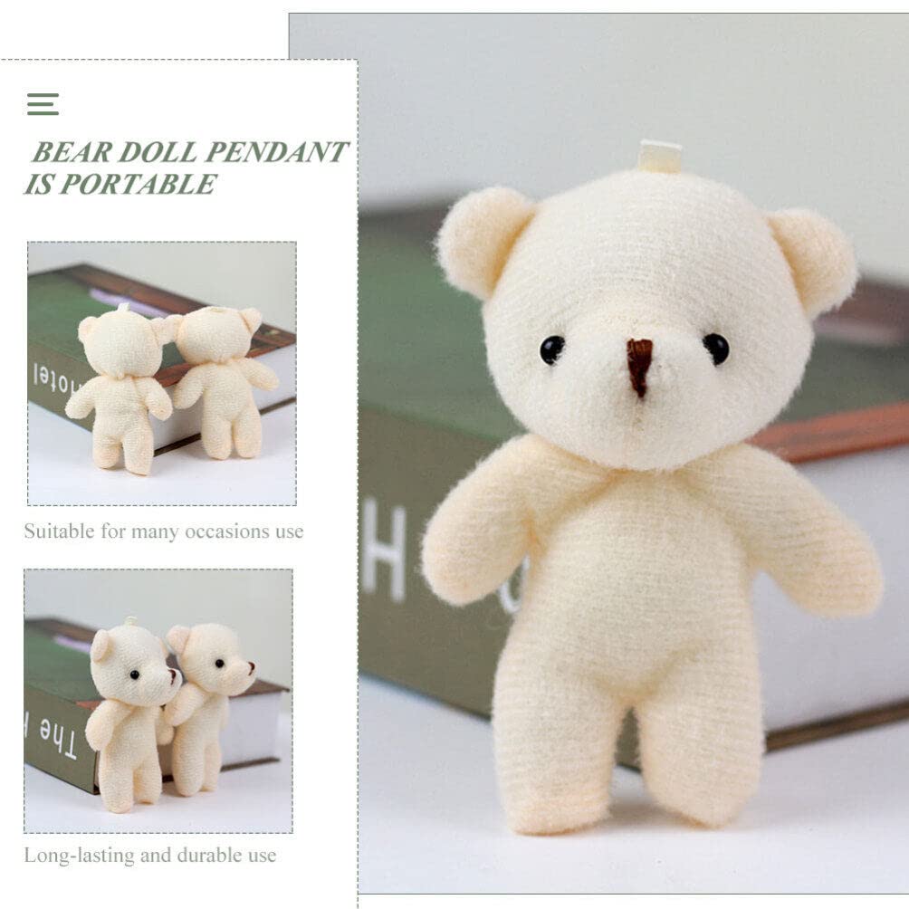 CALLARON Cute Small Stuffed Bears, 12-Piece Fluffy Teddy Bear Kit with Keychains, Perfect for DIY Christmas Decorations, Graduations, Halloween,