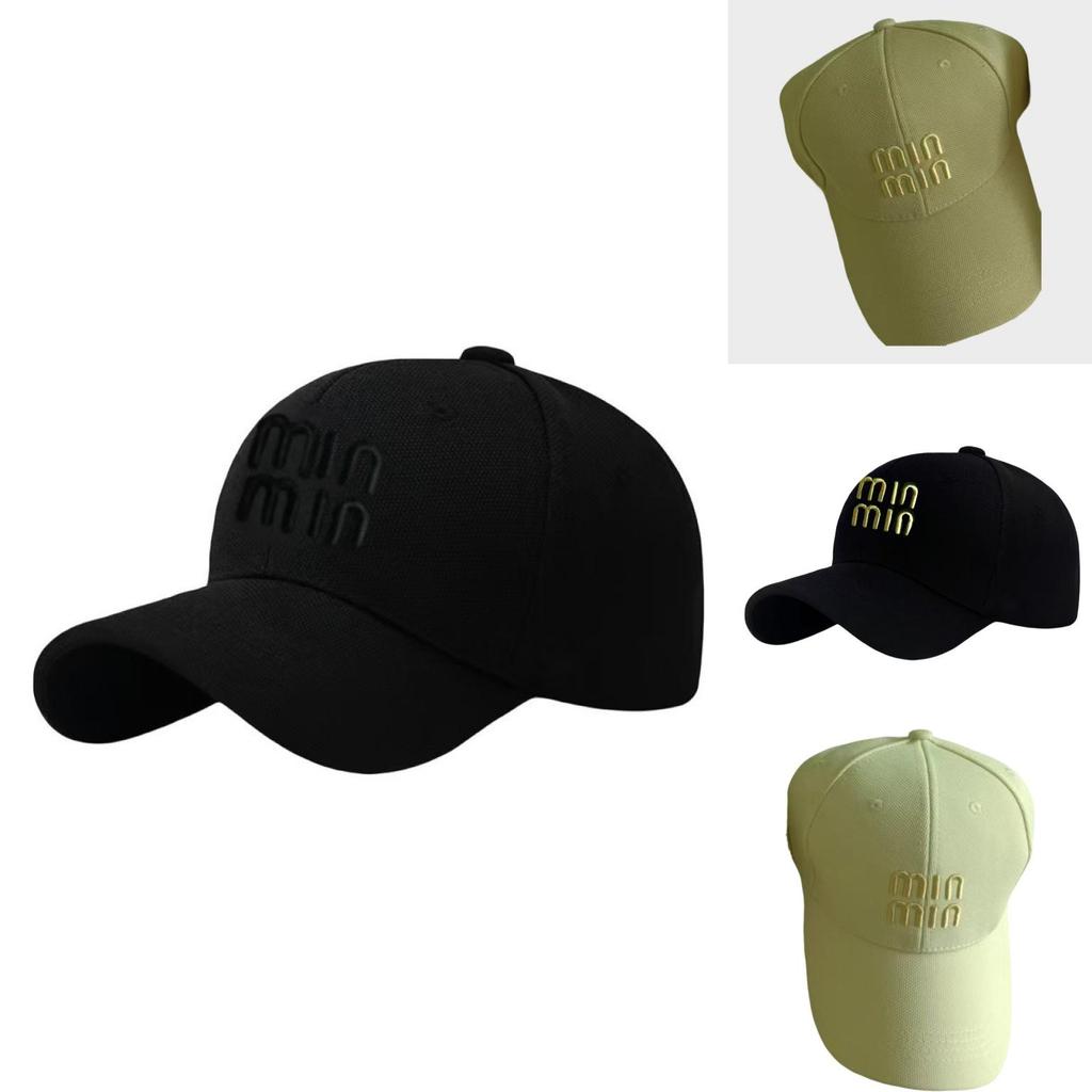 Fashion Solid Color Gold Letter Decoration Neutral Casual Sunshade Baseball Cap For Outdoor Casual Wear