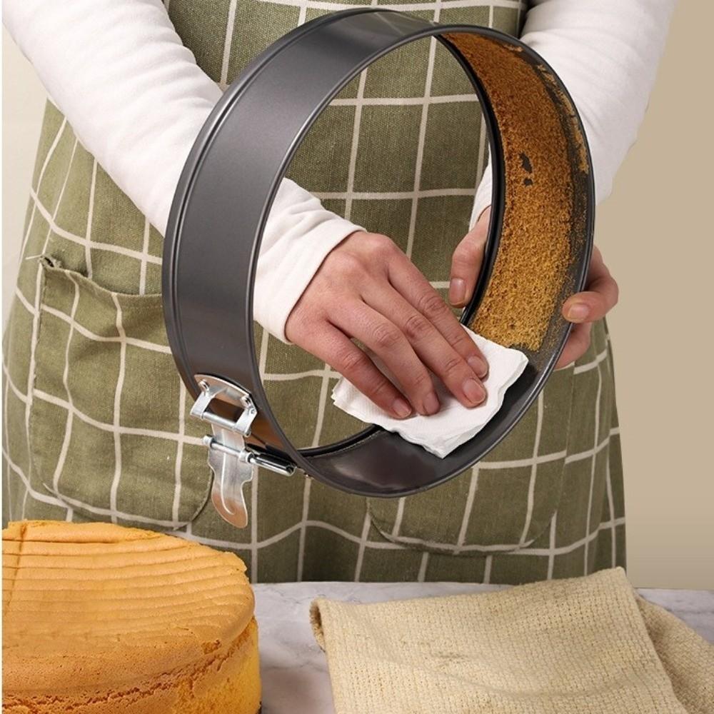 3pcs/set Non-Stick Surface Carbon Steel Bake Pan Removable Bottom Baking Mould Set Baking Tools