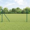 Fence Post Set 2 Pcs Green Powder Coated Steel