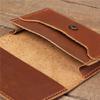Durable Crazy Horse Real Leather Card Pouch Mens Credit Card Slim Simple Money Wallets
