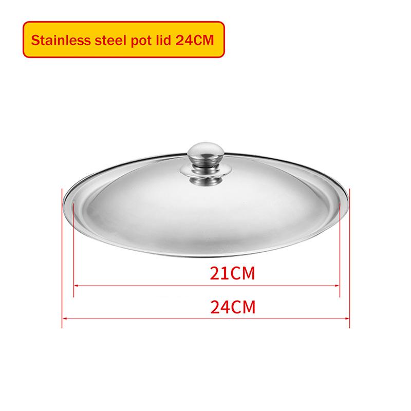 10-32 cm Edelstahl Runder Topfdeckel Universal Ersatz Bratpfannendeckel Glatte Kante Spülmaschinenfest Für Stielpfanne Wok Topf