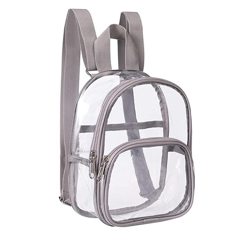 Pvc Transparent Backpack  Simple Lightweight Backpack Cute Mini Clear Bags Waterproof Travel Schoolbag Sports Bags