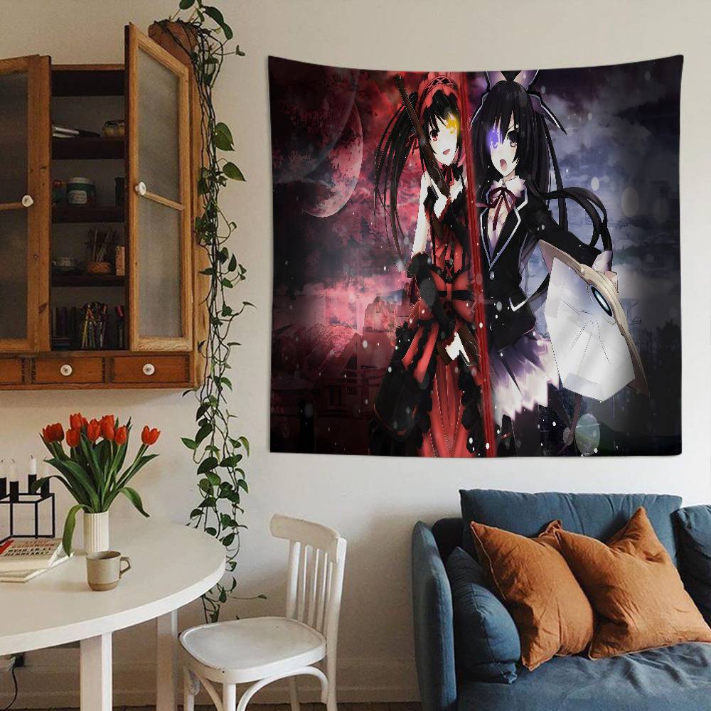 

Cartoon DDate A Live Anime Tapestry Home Decoration Hippie Bohemian Decoration Divination Home Decor 74x94cm(29x37in)