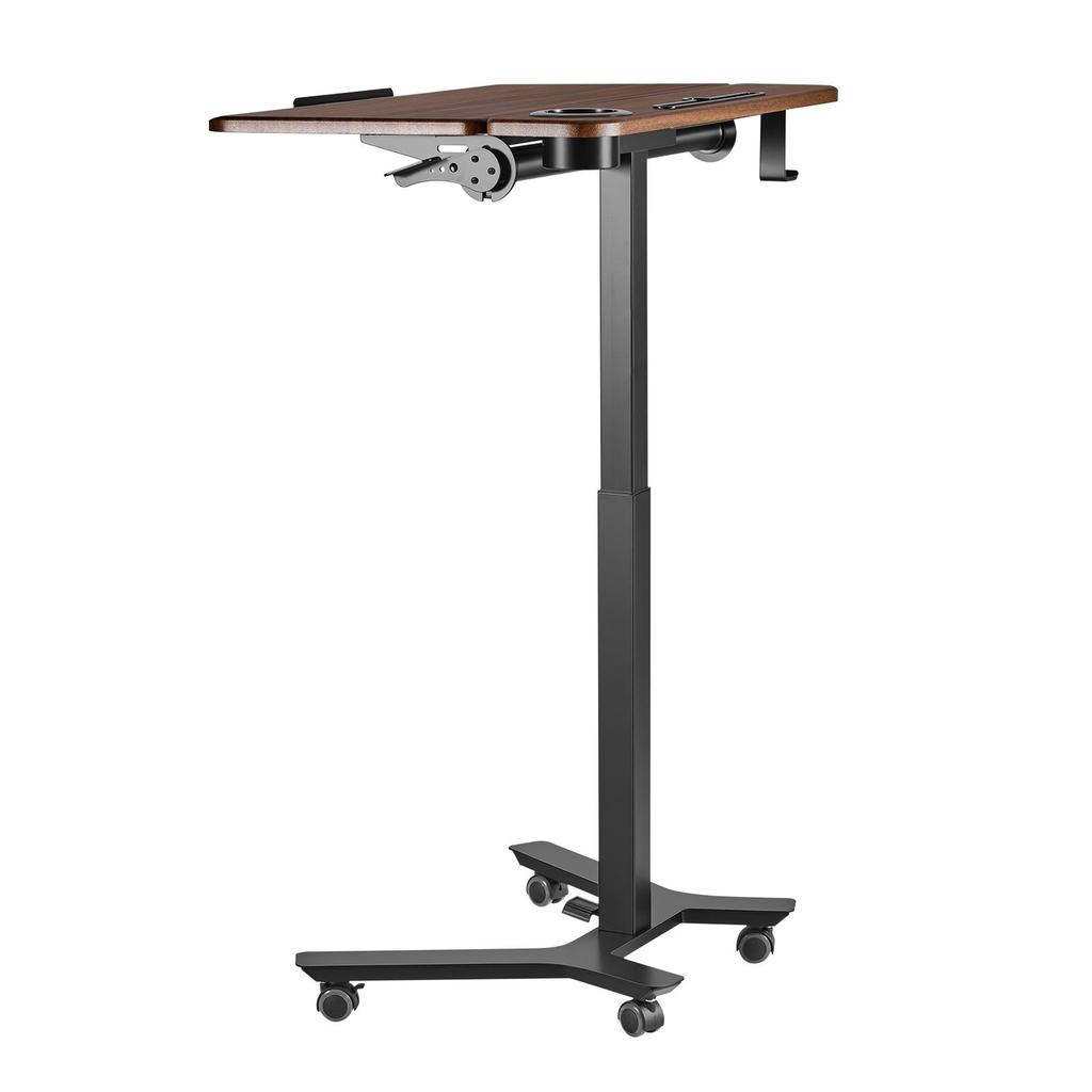 Stehschreibtisch, Höhenverstellbarer mobiler Steh-Sitz-Schreibtisch mit kippbarer Tischplatte, 715 x 525 mm Kleiner Computer-Sitz-Steh-Arbeitsplatz, 15 kg Tragfähigkeit,