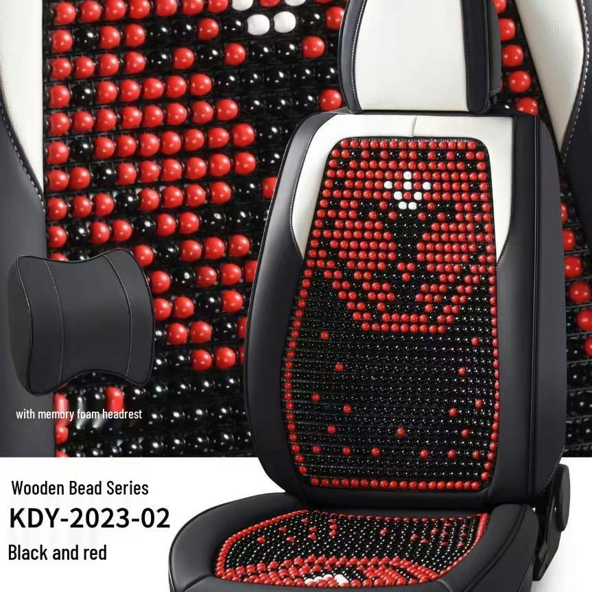 European Style Wooden Bead Car Seat Cushion - Universal Fit for All Seasons