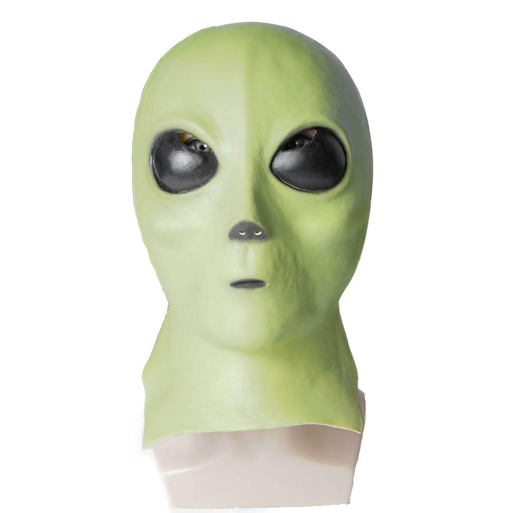 Alien Latex Mask Headgear Ufo Scifi Movie Theme Halloween Costume Accessory For Cosplay