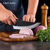 Cuchillo de Cocina Forjado a Mano Patrón Martillado Cuchillo para Deshuesar Cuchillo de Sacrificio Matar Peces Cortar Pieles Vacuno Alta Dureza Cuchillo de Chef