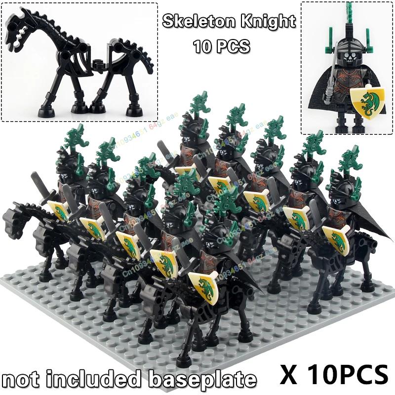 Medieval Skeleton Soldier Military Army Knight Building Block Accessories Action Figure Toys for Children Gifts AX9815 AX9816